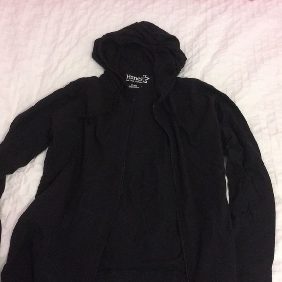 Women’s all black zip-up hoodie - Picture 3 of 3